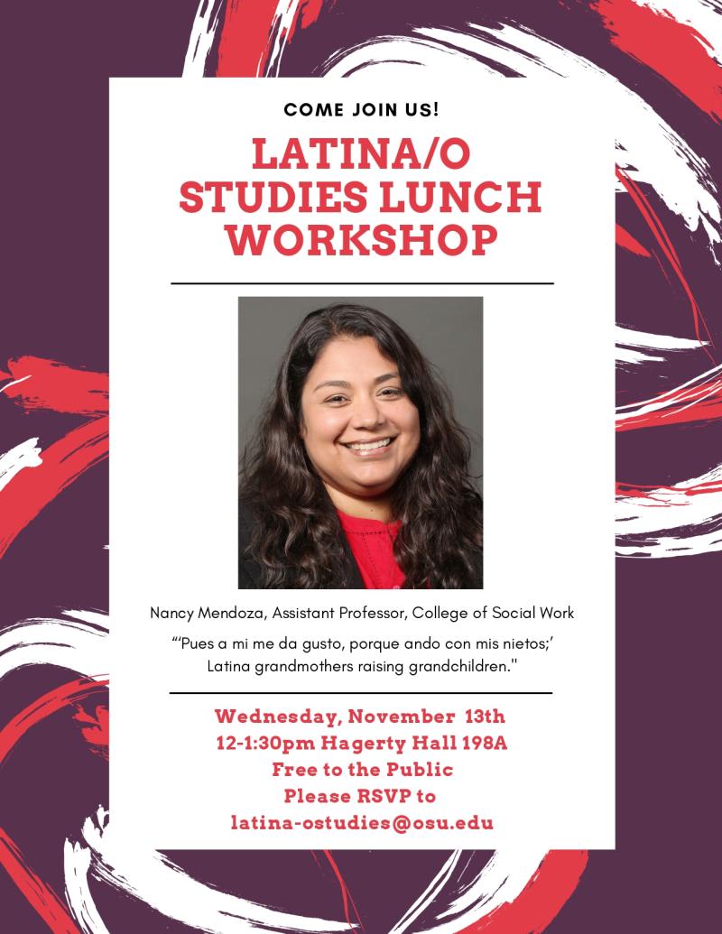 Latina/o Studies Lunch Workshop Flyer