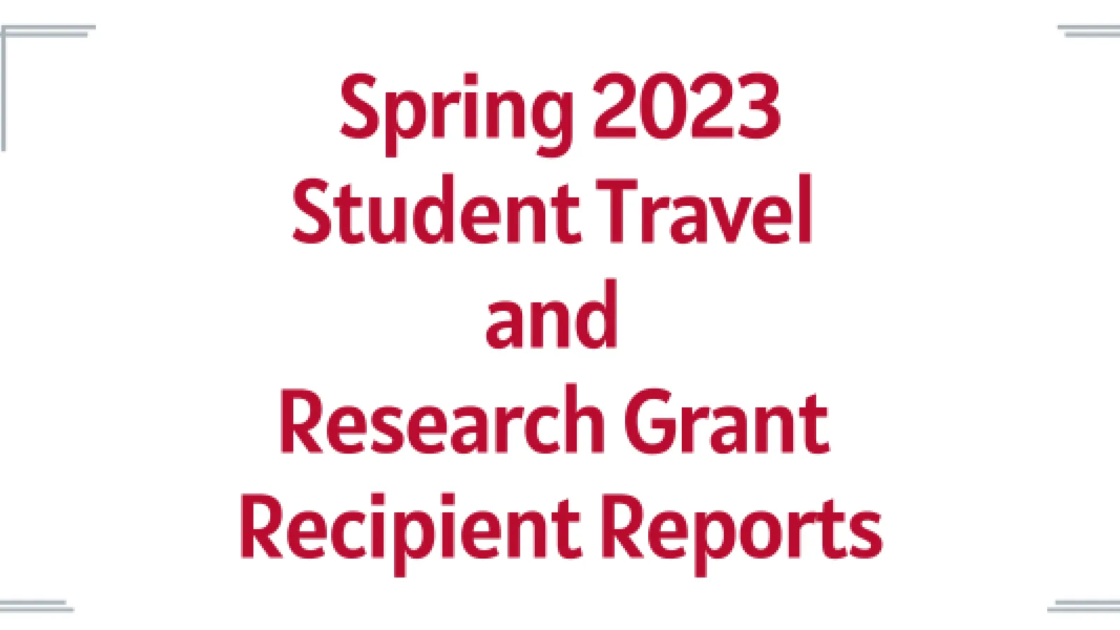 SP23 CES grant reports