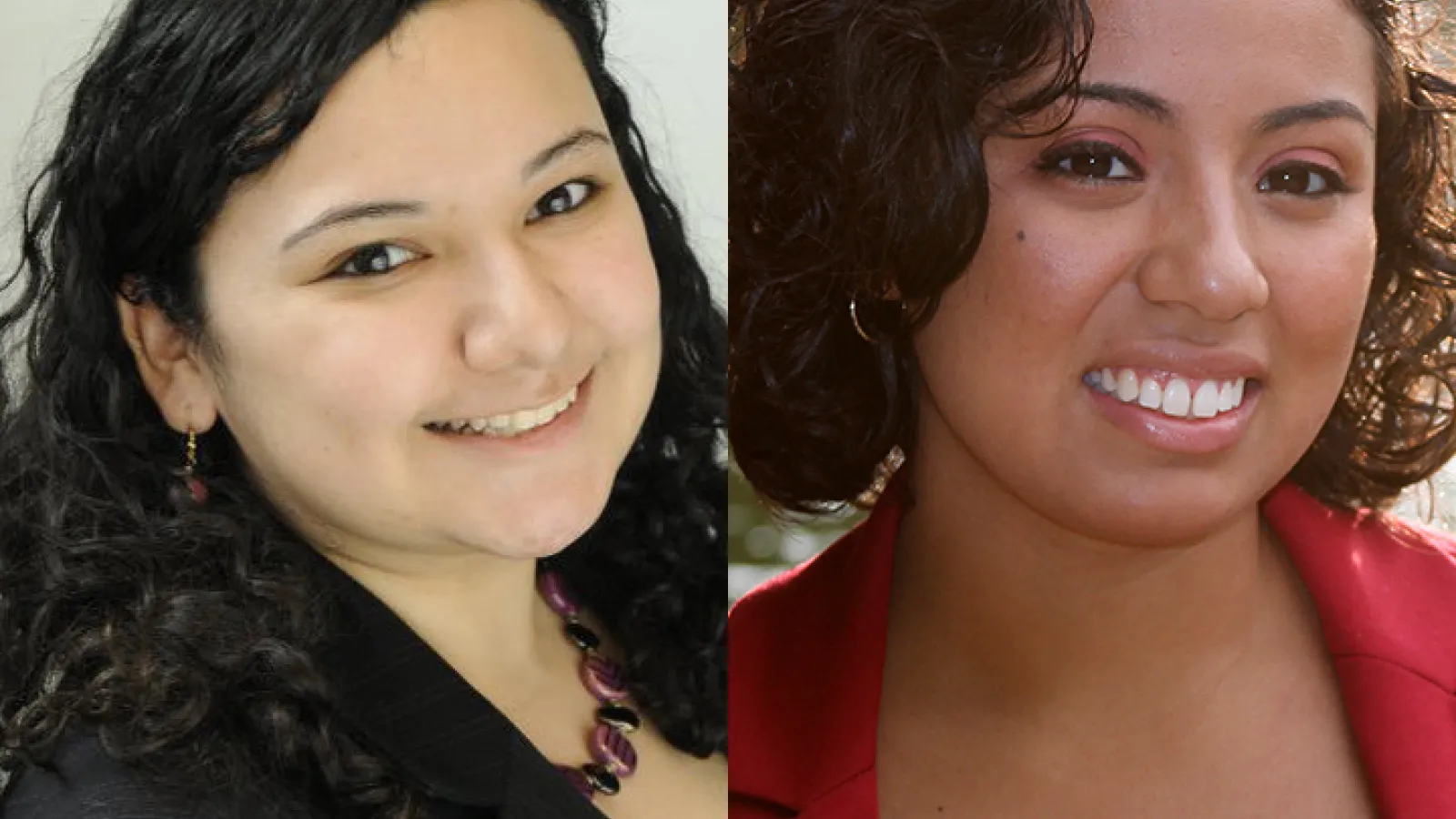 Split photo with Marisol Becerra on the left ad Lila Fernandez on the right