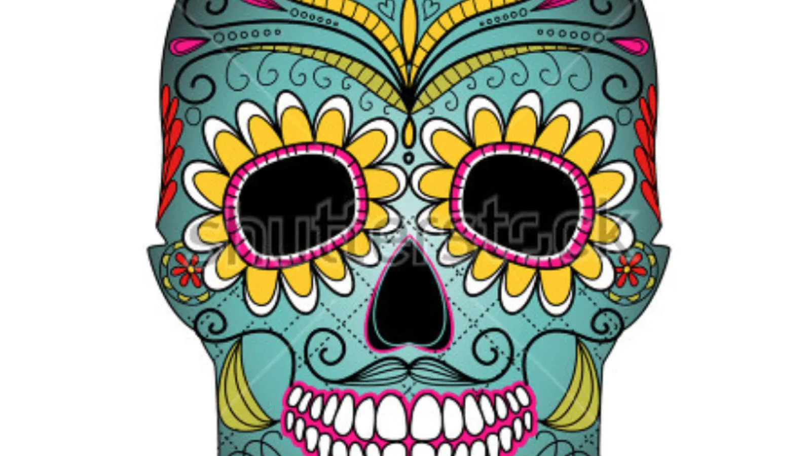 Skull representing Dia de los muertos 