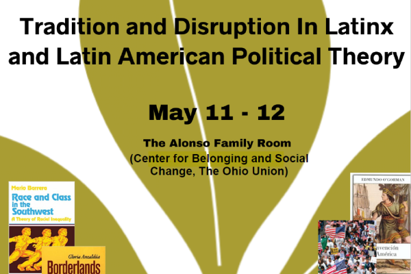 Logo that says Tradition and disruption in latinx and latin american political theory
