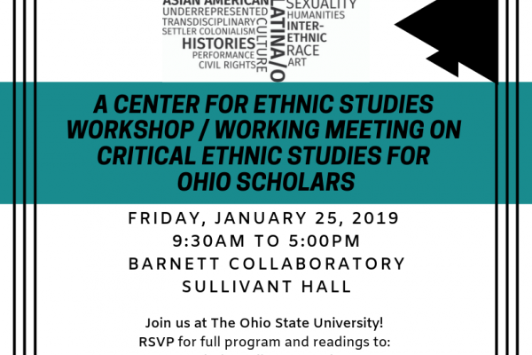 Presentation Flyer and Details CES event with Ohio Ethnic Studies Scholars