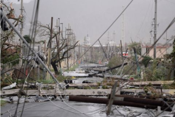 Destruction that occurred after Hurricane Maria and Irma