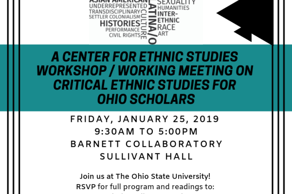 Workshop/Working Meeting on Critical Ethnic Studies for Ohio Scholars