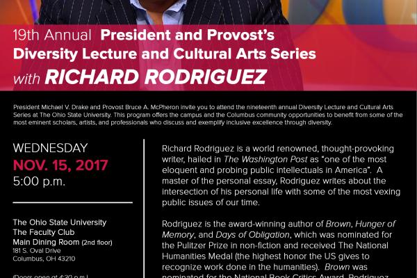 Flyer for PPDLCAS Lecture with Richard Rodriguez 11/15 Flyer for PPDLCAS Lecture with Richard Rodriguez 11/15