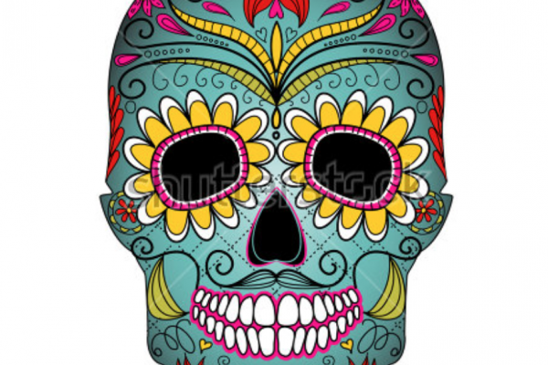 Skull representing Dia de los muertos 