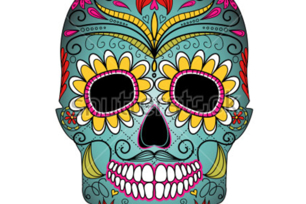 Skull representing Dia de los muertos Skull representing Dia de los muertos